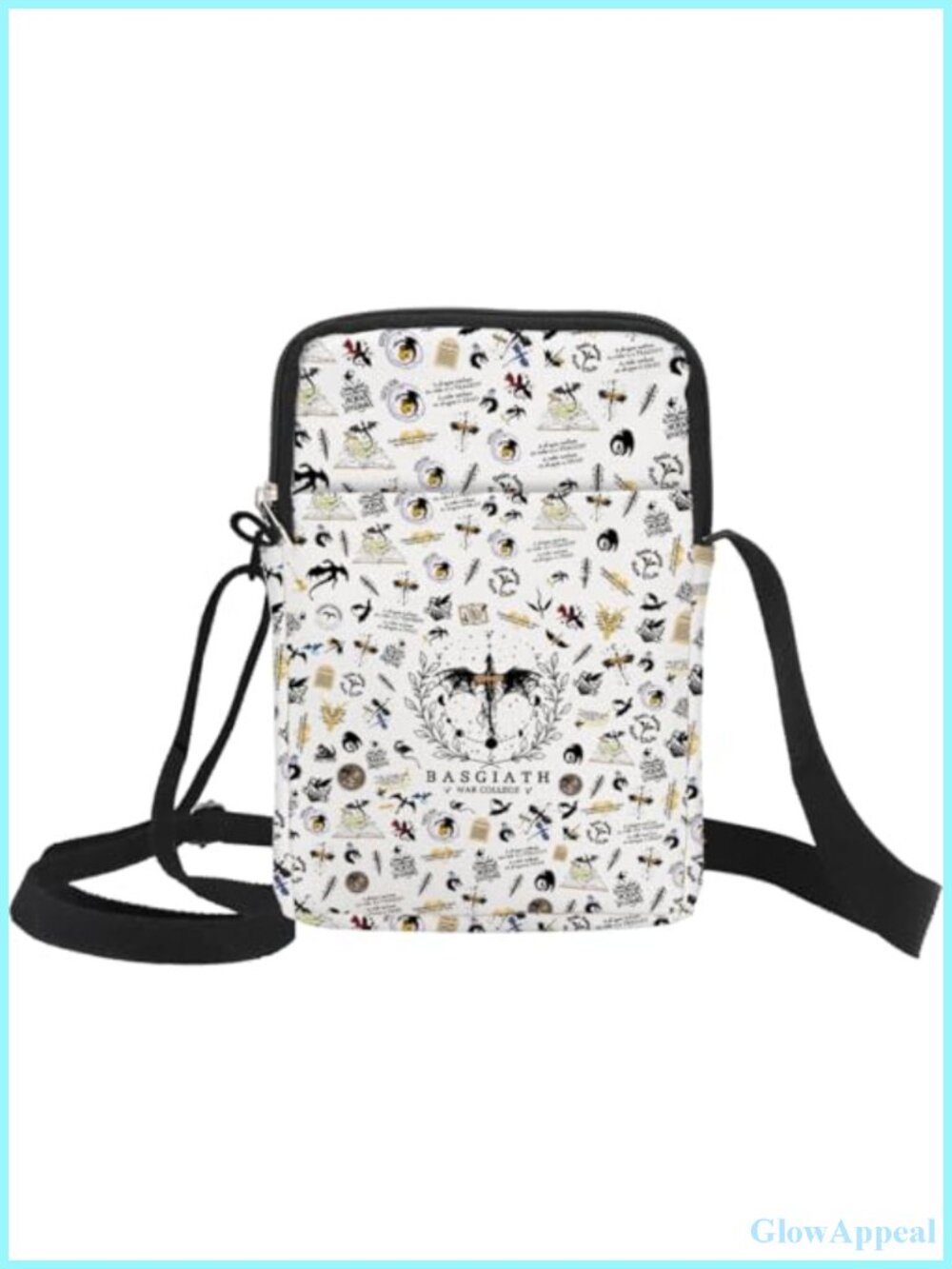 Canvas Crossbody Bag Book Lover Dragon Rider Travel Shoulder Bag
